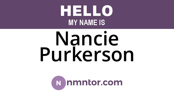 Nancie Purkerson