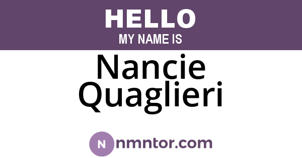 Nancie Quaglieri