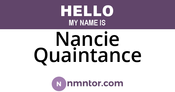 Nancie Quaintance