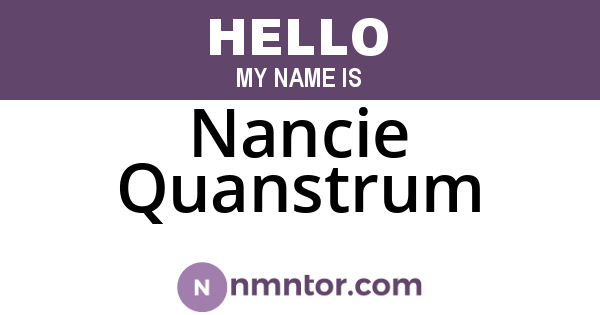 Nancie Quanstrum