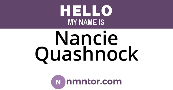 Nancie Quashnock