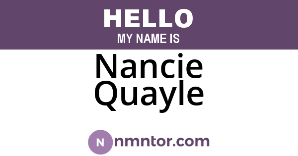 Nancie Quayle