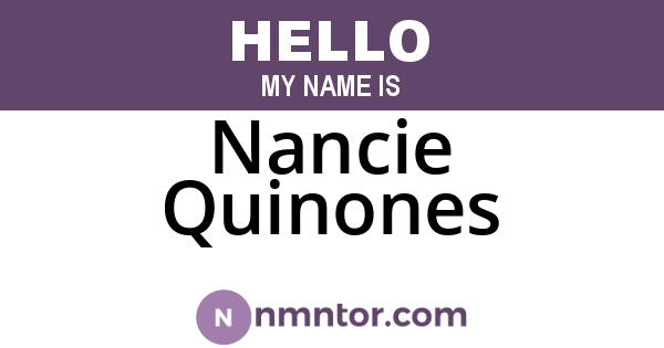 Nancie Quinones