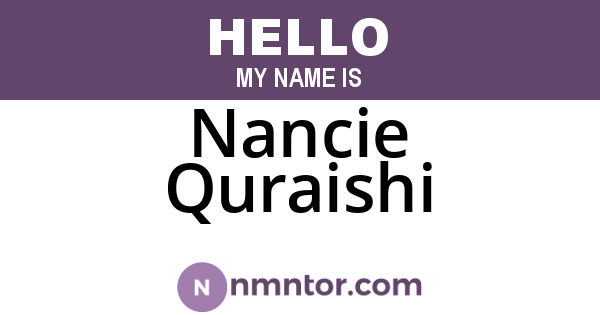 Nancie Quraishi