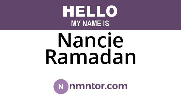 Nancie Ramadan