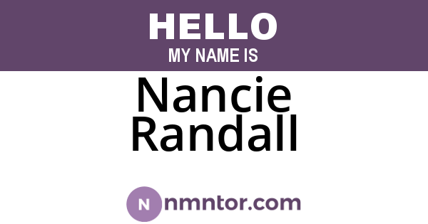 Nancie Randall
