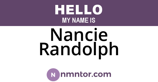 Nancie Randolph