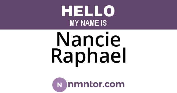 Nancie Raphael