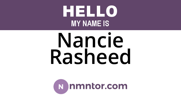 Nancie Rasheed