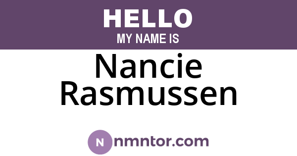 Nancie Rasmussen