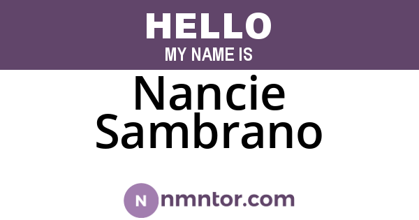 Nancie Sambrano