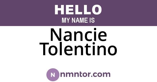 Nancie Tolentino
