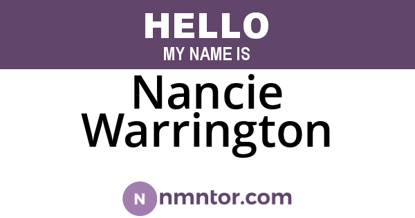 Nancie Warrington