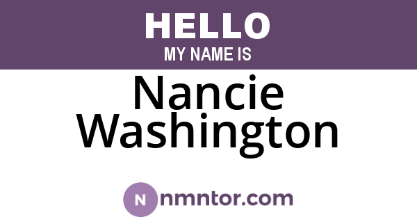 Nancie Washington