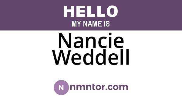 Nancie Weddell