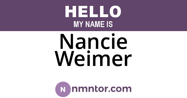 Nancie Weimer