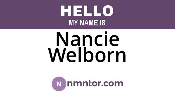 Nancie Welborn