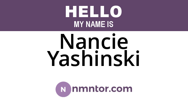 Nancie Yashinski