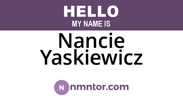 Nancie Yaskiewicz