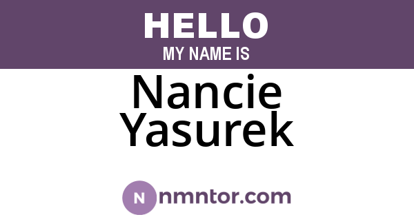 Nancie Yasurek
