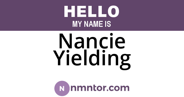 Nancie Yielding