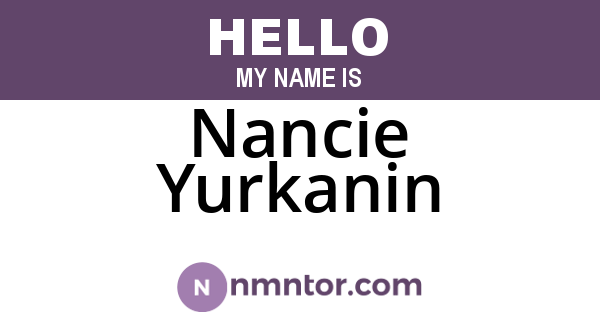 Nancie Yurkanin