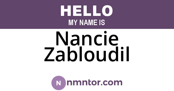 Nancie Zabloudil