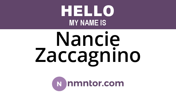 Nancie Zaccagnino