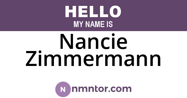 Nancie Zimmermann