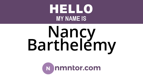Nancy Barthelemy