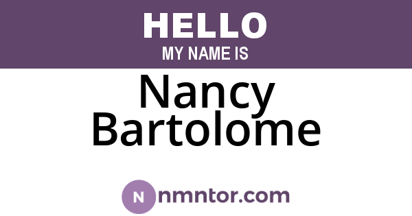 Nancy Bartolome