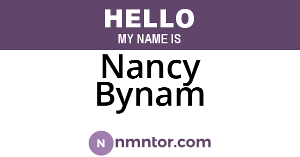 Nancy Bynam