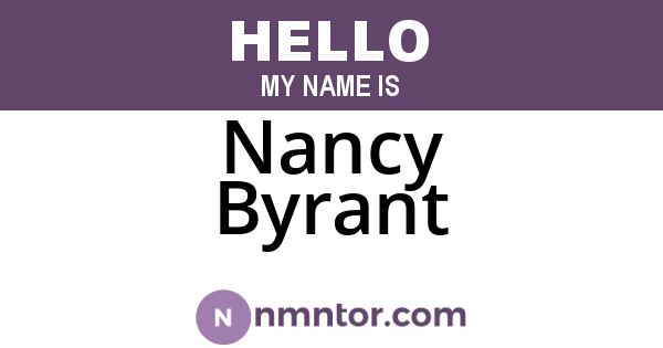 Nancy Byrant