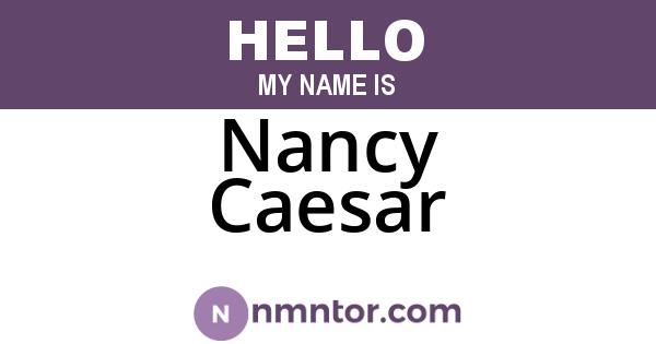 Nancy Caesar