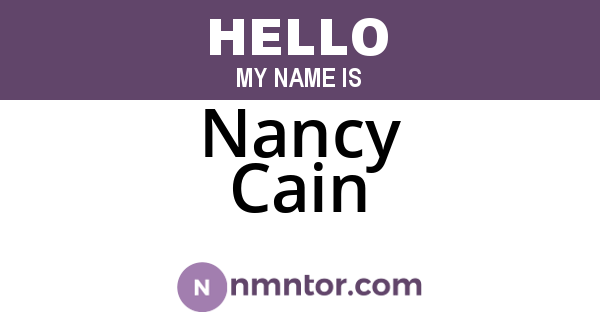 Nancy Cain