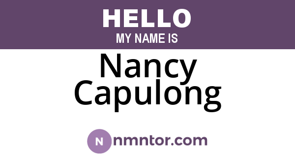 Nancy Capulong