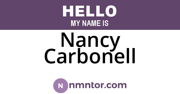 Nancy Carbonell