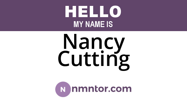 Nancy Cutting