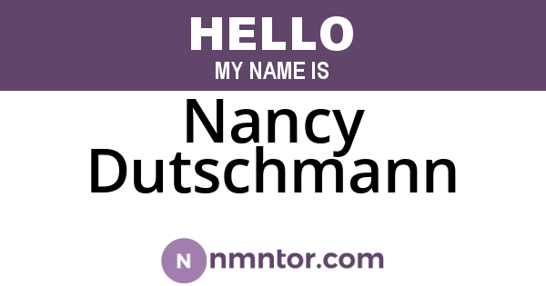 Nancy Dutschmann