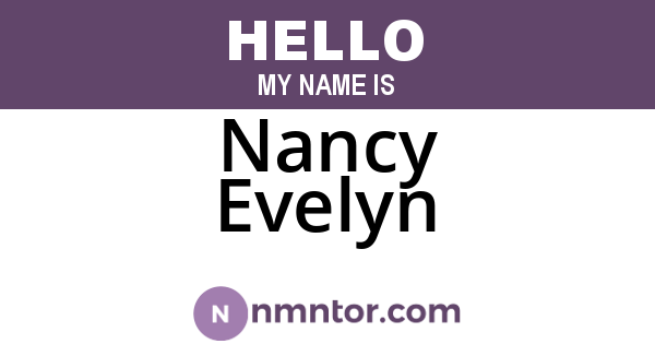 Nancy Evelyn