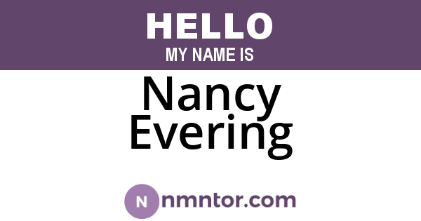 Nancy Evering