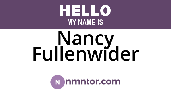 Nancy Fullenwider