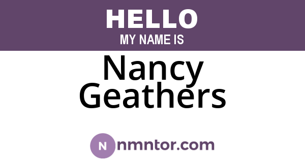 Nancy Geathers