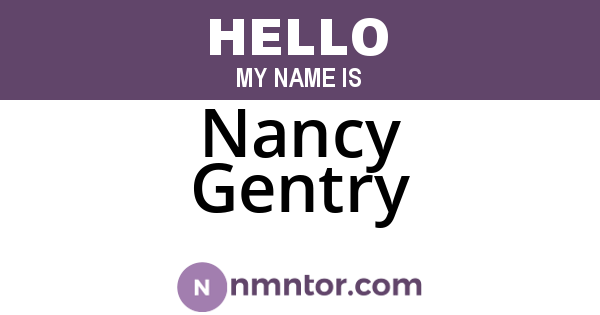 Nancy Gentry