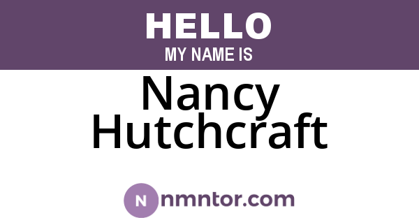Nancy Hutchcraft