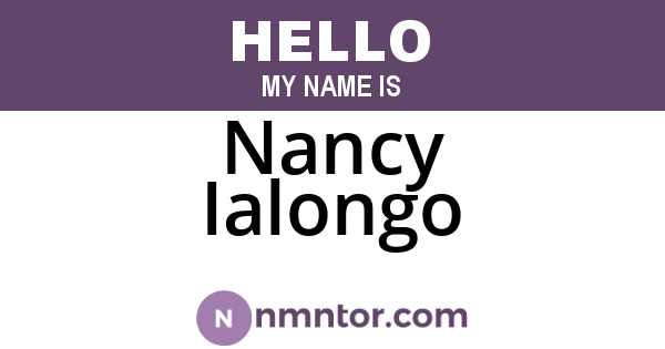 Nancy Ialongo