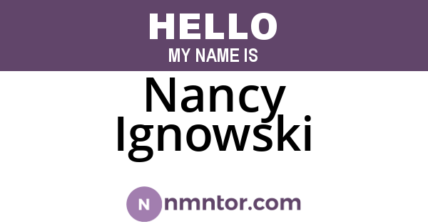 Nancy Ignowski