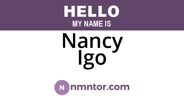 Nancy Igo