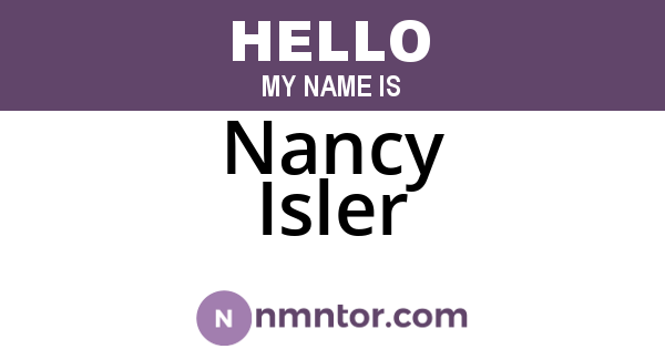 Nancy Isler