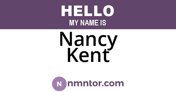 Nancy Kent